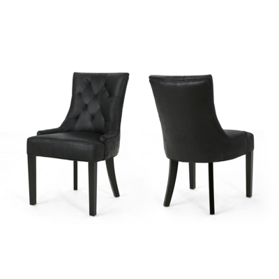 Noble House Hayden Dining Chairs (set Of 2) In Black