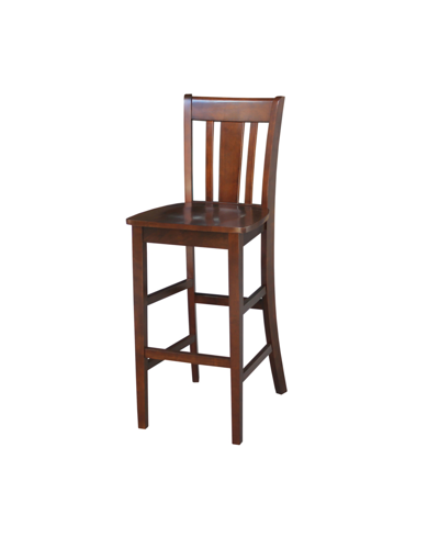 International Concepts San Remo Barheight Stool - 30" Seat Height In Espresso Brown