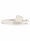 Jimmy Choo Fitz Pearl-embellished Slide Sandals In White