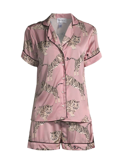 Averie Sleep Dalia 2-piece Pajama Set In Rose Pink Multi