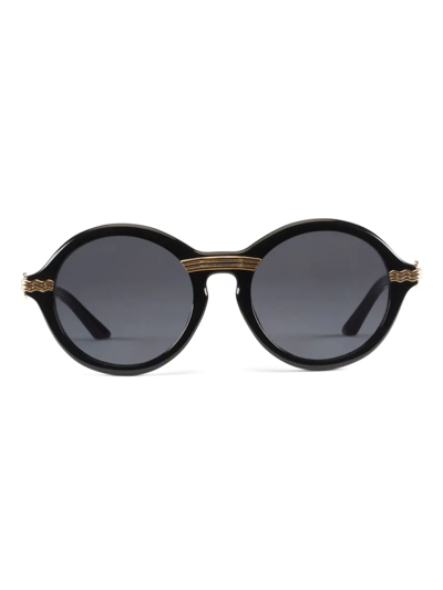 Casablanca Masao San Tajer 54mm Sunglasses In Black Gold