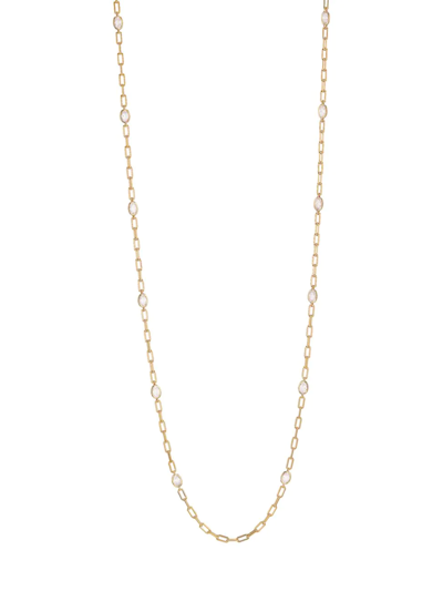 Adriana Orsini Elevate 18k Goldplated Cubic Zirconia Paperclip Chain Necklace