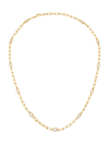ADRIANA ORSINI WOMEN'S ELEVATE 18K-GOLD-PLATED & OVAL CUBIC ZIRCONIA PAPER CLIP STATION NECKLACE