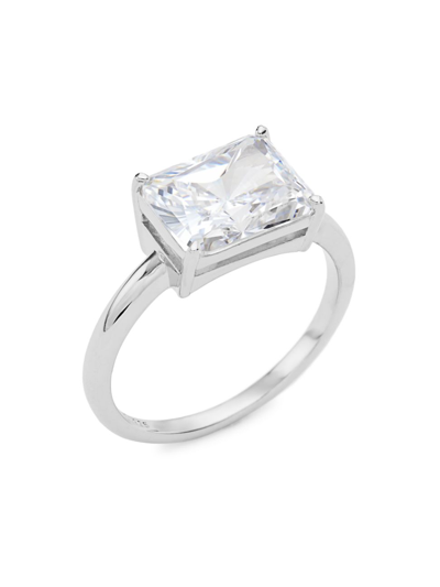 Adriana Orsini Elevate Rhodium-plated Cubic Zirconia Ring In Silver