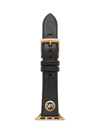 Michael Kors Women's Leather Logo Apple Watch Strap, 38/40mm In Black
