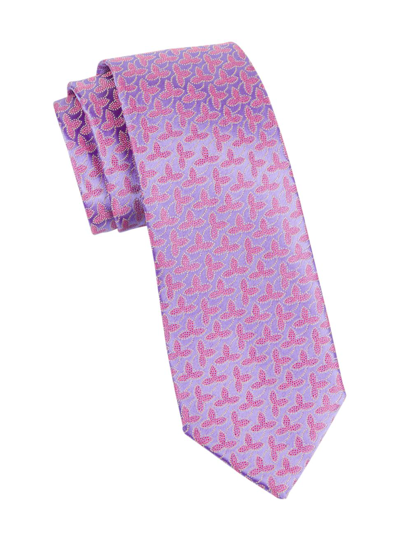 Charvet Geometric Fleur Woven Silk Tie In Pink