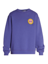 Isabel Marant Mikolo Appliquéd Cotton-blend Jersey Sweatshirt In Purple