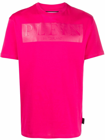 Philipp Plein Iconic Plein Logo-print T-shirt In Pink