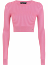 DOLCE & GABBANA RIBBED-KNIT CROPPED TOP