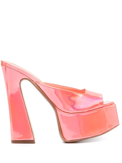The Saddler Open-toe Platform Leather Sandals In Pink