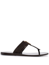 TOM FORD LOGO-PLAQUE THONG SANDALS