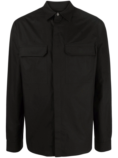 Rick Owens Black Cotton Shirt