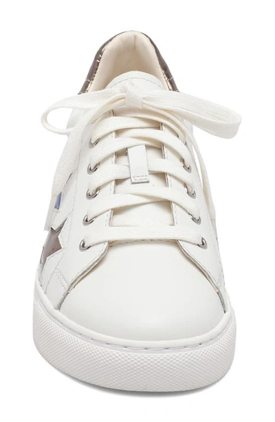 Lisa Vicky Brave Sneaker In White/ Silver Leather