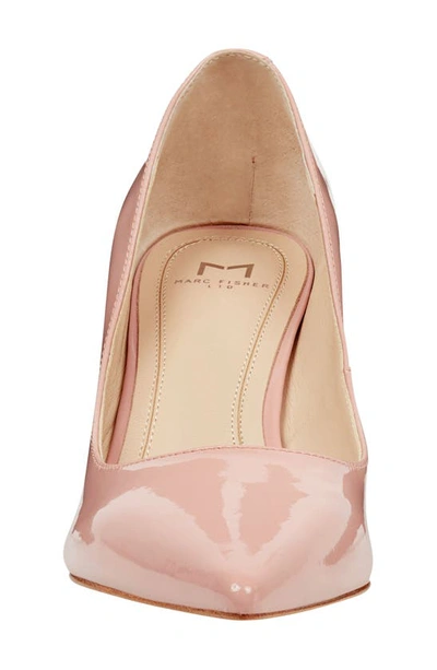 Marc Fisher Ltd Zala Block Heel Pump In Pink Patent Leather