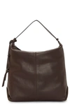 Vince Camuto Corin Leather Hobo In Black Cherry