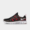 Nike Big Kids' Free Run 2 Running Shoes In Black/siren Red/medium Ash/white
