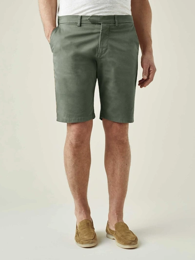 Luca Faloni Olive Green Cotton Shorts