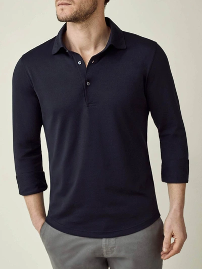 Luca Faloni Black Amalfi Silk-cotton Polo Shirt