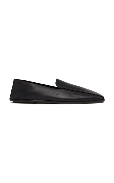 St Agni Modernist Leather Loafers In Black