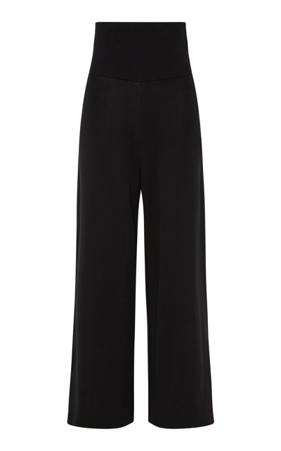 St Agni Women's Milano High-waisted Pants In Black,navy