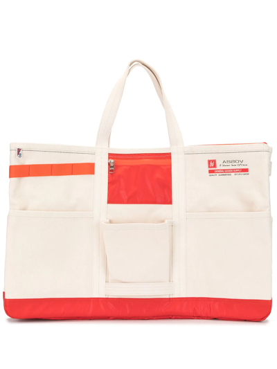As2ov Alberton Canvas Tote Bag In White