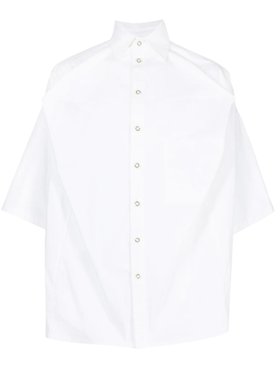 Natasha Zinko Button-up Short-sleeved Shirt In White