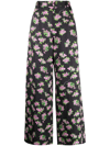 NATASHA ZINKO FLORAL-PRINT CROPPED TROUSERS