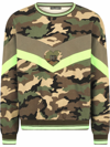Dolce & Gabbana Logo-plaque Camouflage-print Sweatshirt In Brown