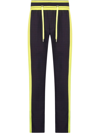 Dolce & Gabbana Checked Logo Track Pants In Blue