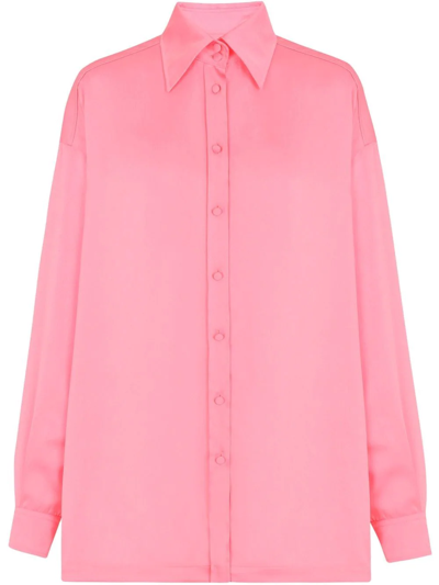 Dolce & Gabbana Long-sleeve Buttoned Shirt In Pink