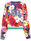 DOLCE & GABBANA FLORAL-PRINT LOGO SWEATSHIRT