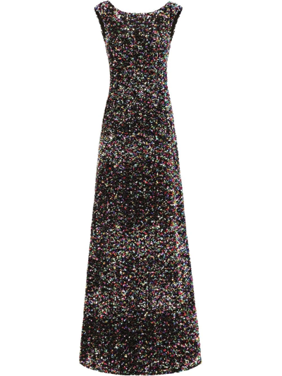 Dolce & Gabbana Sequin-embellished Sleeveless Dress In Multicolor