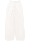 Jw Anderson Floral Jacquard Wide-leg Cargo Shorts In White