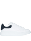 Alexander Mcqueen Leather Platform Sneakers With Round Toe And Contrasting Heel Tab In White