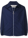 Jil Sander Men's Canvas Bomber Jacket In Blue