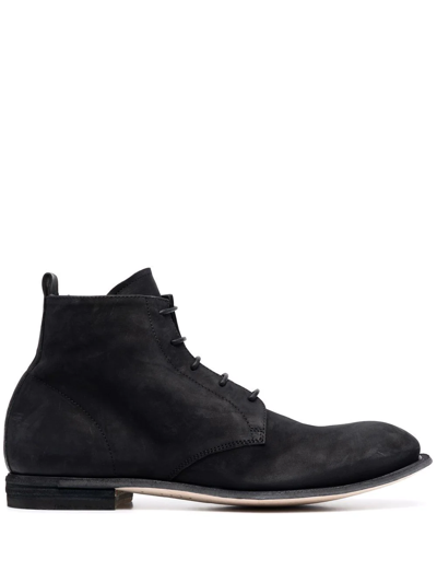 Officine Creative Durga Leather Lace-up Boots In Black