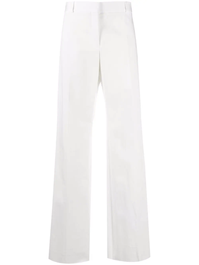Ferragamo Straight-leg Trousers In White