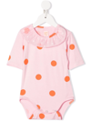 Wauw Capow By Bangbang Sweety Polka Dot Romper In Pink