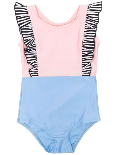 Wauw Capow By Bangbang Kids' Harper Summer Swimsuits In Pink