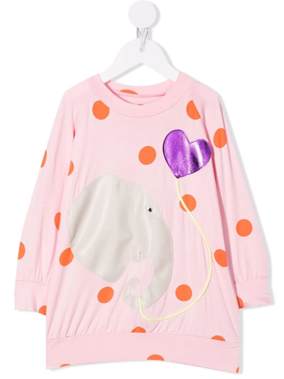 Wauw Capow By Bangbang Babies' Ellen Polka-dot Jumper Dress In Pink