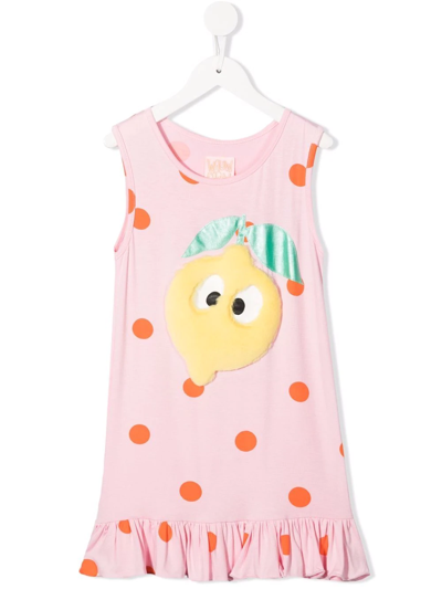 Wauw Capow By Bangbang Babies' Roberta Limone Sleeveless Dress In Pink