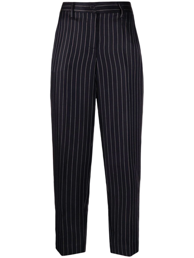 P.a.r.o.s.h Pinstripe Straight-leg Trousers In Blue