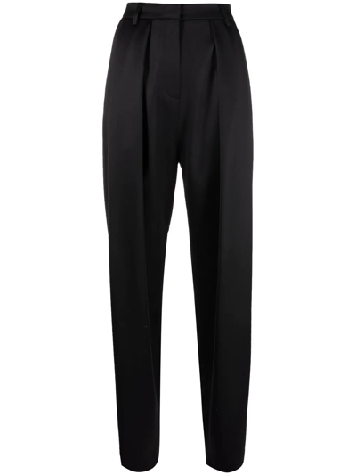 Magda Butrym High-waisted Oversize Tapered Trousers In Black