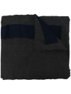 YOHJI YAMAMOTO APPLIQUÉ WOOL SCARF