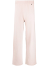 Extreme Cashmere Straight-leg Knitted Trousers In Pink