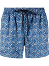 TAGLIATORE PATTERN-PRINT SWIM SHORTS