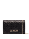 Love Moschino Shiny Shoulder Bag In Black