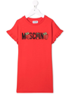 MOSCHINO STRAWBERRY-LOGO T-SHIRT DRESS