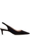 Stuart Weitzman Stuart 60mm Slingback Pointed-toe Pumps In Black