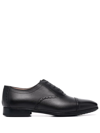 Ferragamo Men's Riley Leather Cap Toe Oxford Dress Shoes - Regular In Black